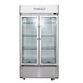 Premium Levella Premium Levella 16 cu. ft. Commercial Display Refrigerator Two Glass Door Merchandiser in Silver PRN165DX